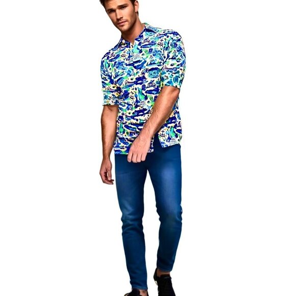 MEN'S Boatyard Button Down Shirt-Rhode Island Ocean State of Mind - Picture 3 of 4